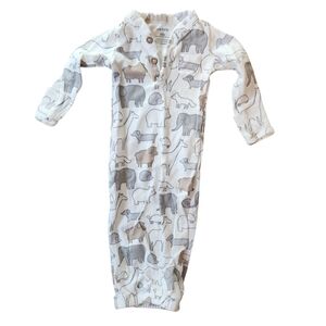 Carter's Newborn Cotton Animal Sleep Gown with 3 buttons Long Sleeve